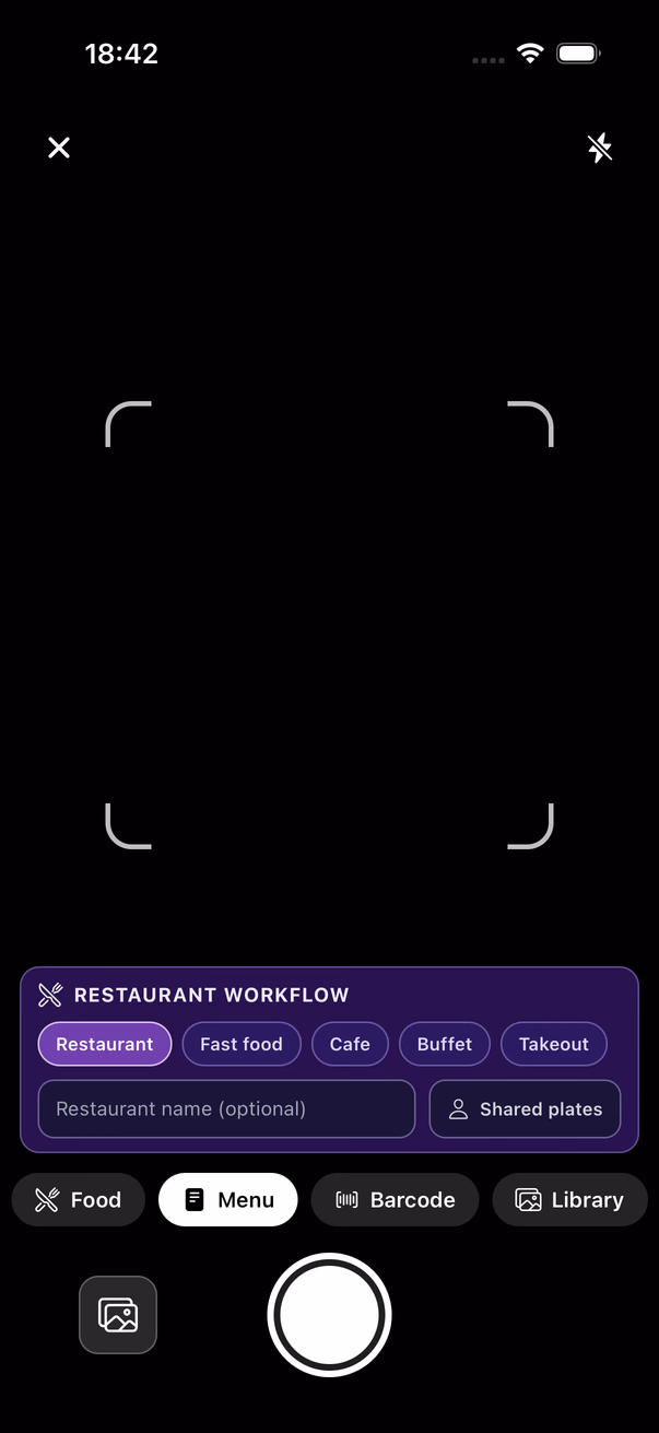 GlucIQ scanner with restaurant workflow options
